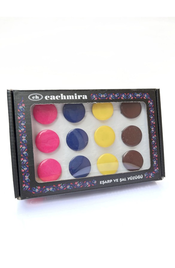 Cachmira Eşarp Yüzüğü 12'li Paket